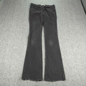 Kancan Jeans Womens 26 Black Kick Flare Stretch Casual Hippie Boho Preppy